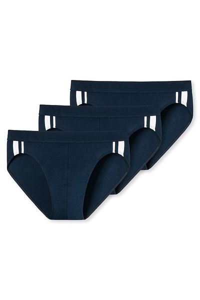 Schiesser Herren Slip 3er Pack - Rio Slip 95/5, Cotton Stretch, Seitenstreifen