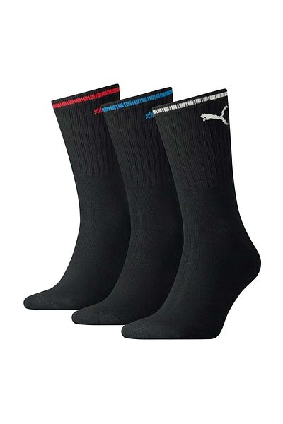 Puma Unisex-Sportsocken, 3er-Pack – Sport-Crew-Linie, Tennissocken, Streifen