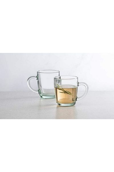 Paşabahçe Aware Basic Glass with Handle Set of 2 - Recycled Glass