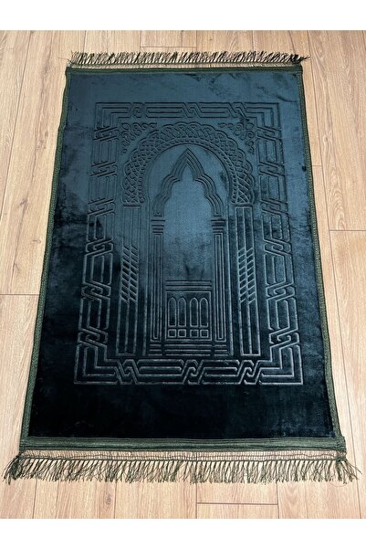 DMTS Peluş Covor de rugăciune de pluș verde