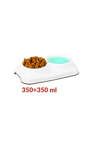 Flosoft Ikili Kedi Köpek Mama Ve Su Kabı 350+350ml