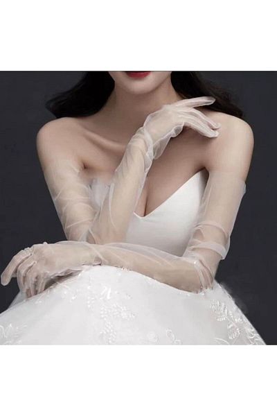 Hobigram Party Gloves Pazu Boy Evening Dress Gloves White Costume Bridal Gloves