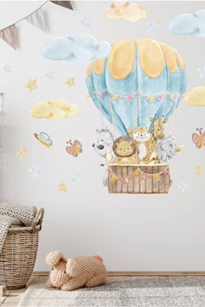 WALLHUMAN Balonlu Dostlar Çocuk Odası Duvar Stickerı