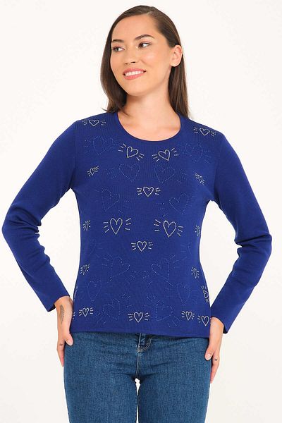 Solo Women's Rhinestone Sweater