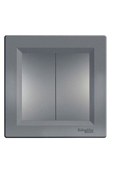 Schneider Electric Schneider Asfora Plus Çelik Ikili Anahtar Komütatör Çerçev...