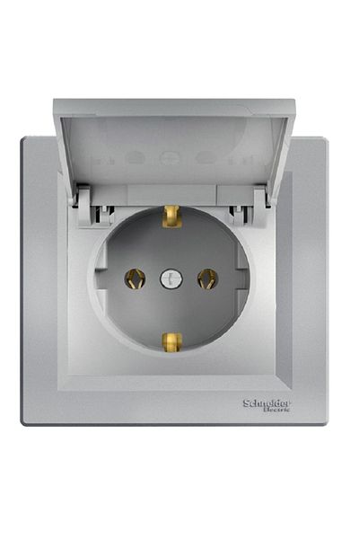 Schneider Electric Schneider Asfora Plus Aluminum Covered Grounded Socket Framed - Eph3100161