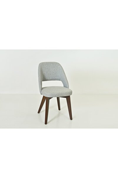 Meser Mobilya Toros Ceviz Gri Mutfak Sandalyesi