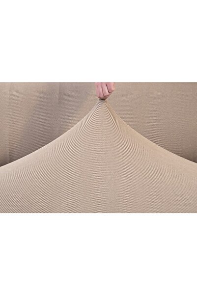 TUCHMALL Likralı Koltuk Örtüsü Üçlü Veya Çekyat Için Lastikli Yeni Bal Peteği Desen 1 Adet Vizyon