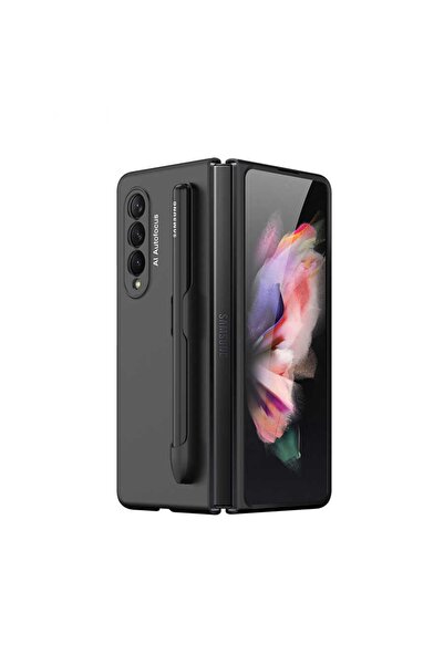 Nezih Case Samsung Galaxy Z Fold 3 Uyumlu Kalem Bölmeli S Pen Koruyucu Lüx Kılıf