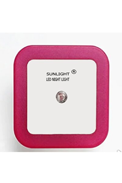 PUFFIN Sunlight Photocell Square Pink Night Lamp