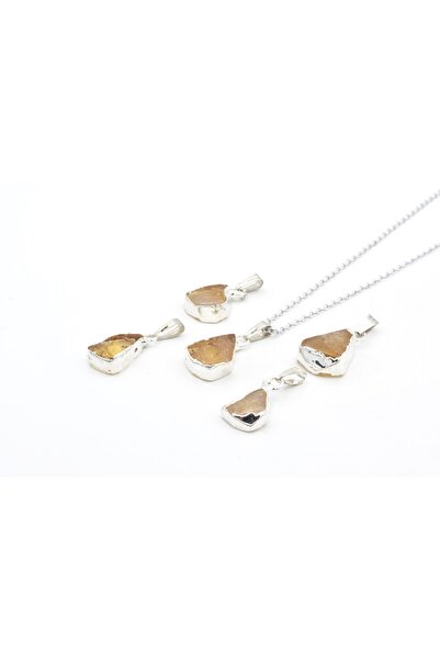 Murty99 Hakiki Doğal Sitrin Taşı Kolye Ucu