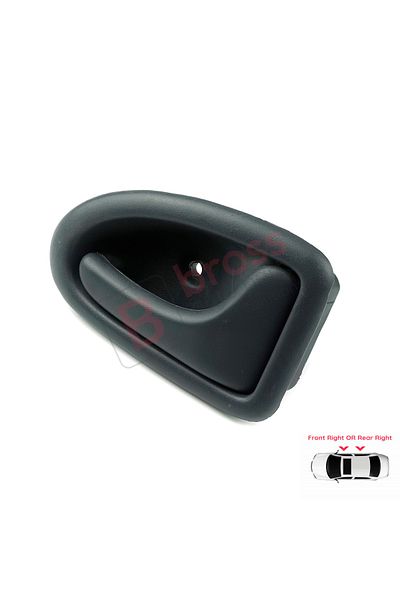 Bross Otomotiv Gray Inner Door Handle For Renault Clio 2 1998-2005 Product Right Front Or Rear Door