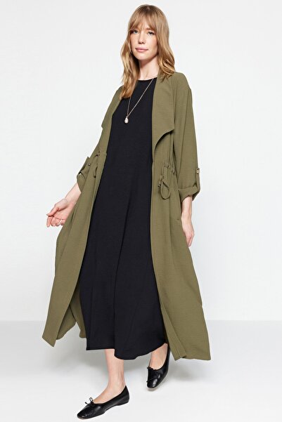 Trendyol Modest Černé spodní prádlo Aerobin tkané šaty TCTSS23EB00146