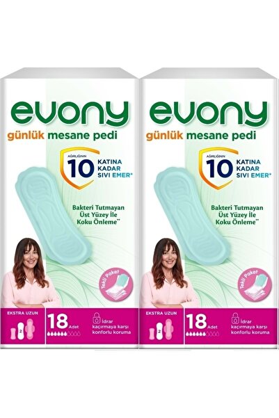 Evony Günlük Mesane Pedi Ekstra Uzun 36 Adet (2pk*18)