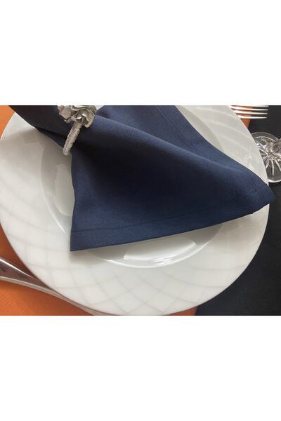 Zeren Home Set de 6 șervețele de servire din țesătură fără griji, bleumarin