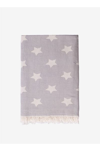 Barine Gray Star Cotton Sofa Shawl - 130X170