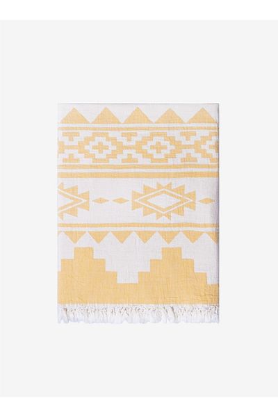 Barine Safran Rug Cotton Sofa Shawl - 130X170