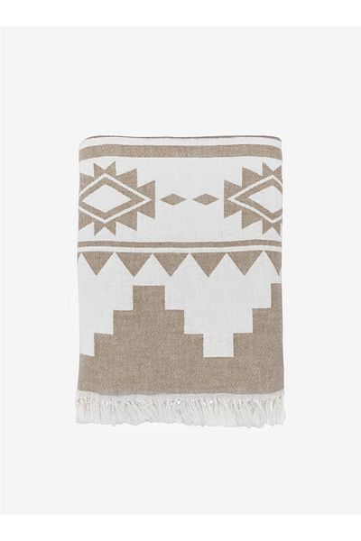 Barine Khaki Rug Cotton Sofa Shawl - 130X170