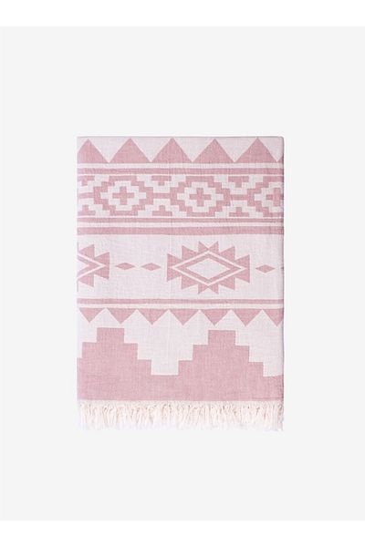Barine Dusty Rose Rug Cotton Sofa Shawl - 130X170