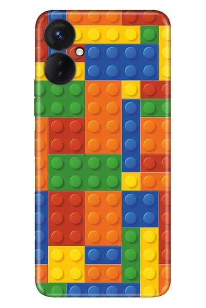 TECNO Spark 9 Pro Case Silicone Patterned Illustrated Uv Cover Puzzle Lego