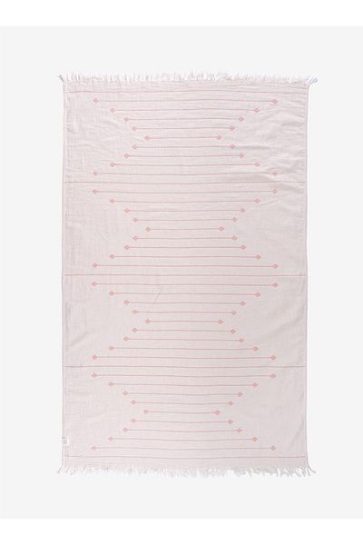 Barine Şal canapea din bumbac Southwestern Culoare Coral 130x170