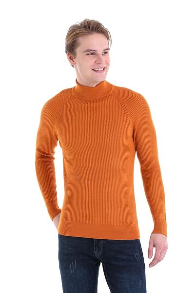 Hatemoğlu Orange Turtleneck Slim Fit Knitwear Sweater