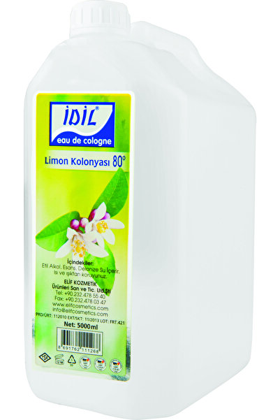 İDİL Limon Kolonyası 80 Derece 5 Lt