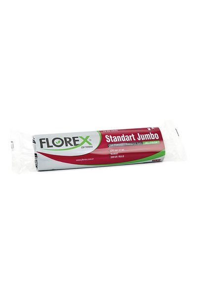 Florex Standard Jumbo Size Garbage Bag 80x110 cm 10 Pieces Roll Black