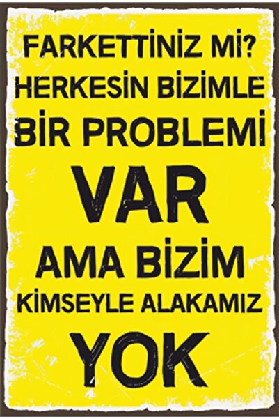Hayat Poster Duvar Yazıları Komik Sözler Retro Ahşap Poster