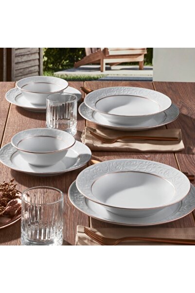 Güral Porselen Bahar Dalı 48 Parça 12 Kişilik Yemek Takımı