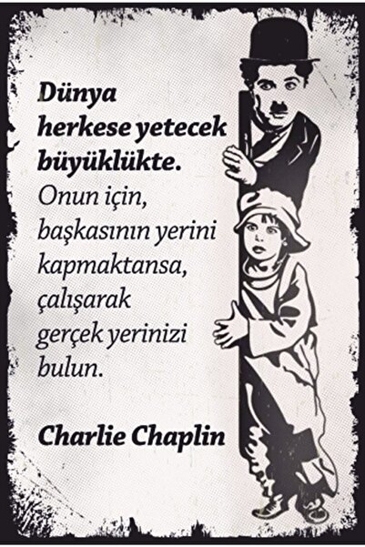 Hayat Poster Charlie Chaplin Citate Poster Retro din lemn
