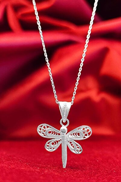 Doğan Silver Gümüş Telkari El Işi Yusufçuk Motifli Kolye Dgn21552