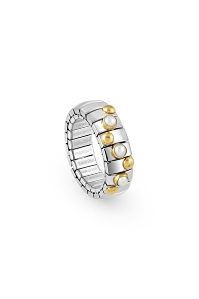 NOMİNATİON Extensıon Ring In Stainless Steel With 18k Gold And Small Stones (...
