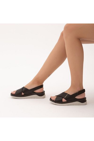 Tamer Tanca Women's Leather Daily Sandals 824 05-6107 Bn Sndlt Y22