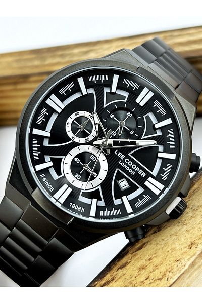 Lee Cooper 5 Atm Waterproof Steel Cord Men's Wrist Watch - Functions Active