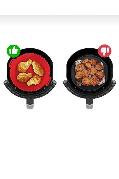KÜÇÜK EW Airfryer Silicone Cooking Container - Air Fryer Container - Airfryer Accessory - Compatible with All Airfryers