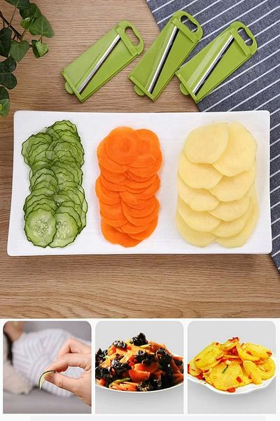 Tilbe Home Grater Slicer with Chamber 8 Blades Vegetable Potato Grater Mandolin Chopper Luxury Dicer Grater Set