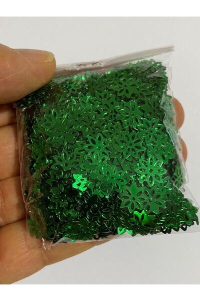Öztürk Metallic Finish Snowflake Plastic Handcrafted Sequins. 15 Grams. 980-9...
