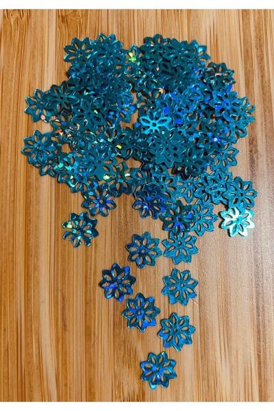 Öztürk Metallic Coating Snowflake Plastic Hand-Embroidered Sequins. 15 Grams....