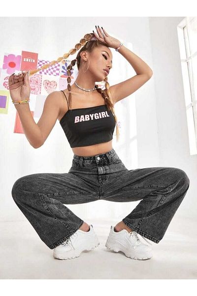 LİMABEL Andrea Ψηλόμεση Lycra Palazzo Jeans - Colorfast Παντελόνι