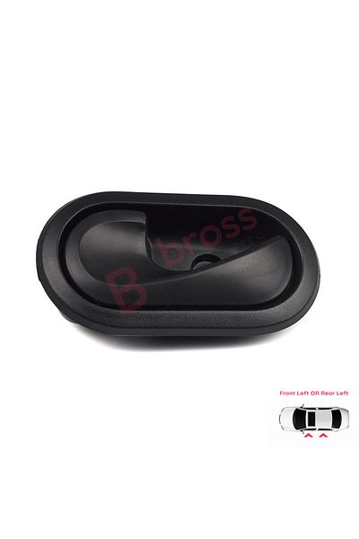 Bross Otomotiv Front Or Rear Left Inner Door Black Opening Handle For Dacia