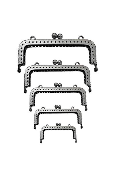 orhanucuzluk Щипка за портфейл, квадратна, сребриста (1 брой) 16 см