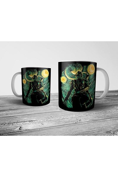 Pixxa The Mandalorian Starry Night Starry Night - كوب حرب النجوم موديل 1