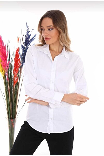 MODA MAÇKA PARK Γυναικείο μονόχρωμο πουκάμισο γραφείου