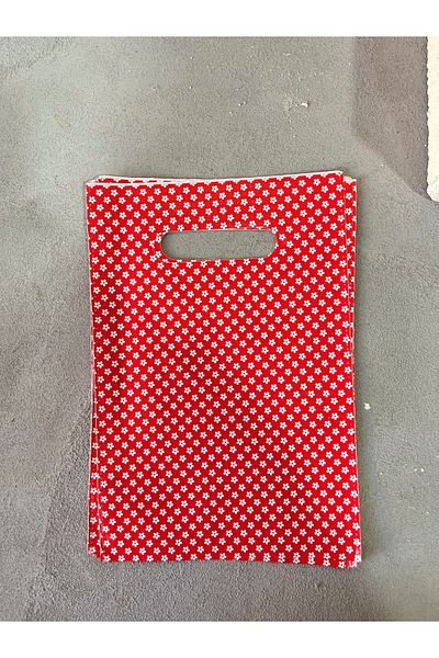 Meyofficial Red White Flower Bag 17*25cm 20pcs