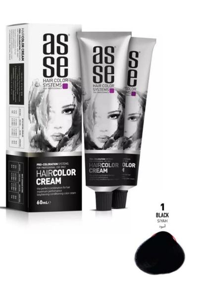 asse Hair Color Systems Saç Boyası 60 Ml. -1 Siyah-black