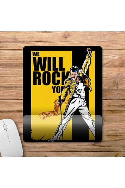 Pixxa نموذج لوحة الماوس لدعم المعصم من Queen We Will Rock You - Freddie Mercury - 1