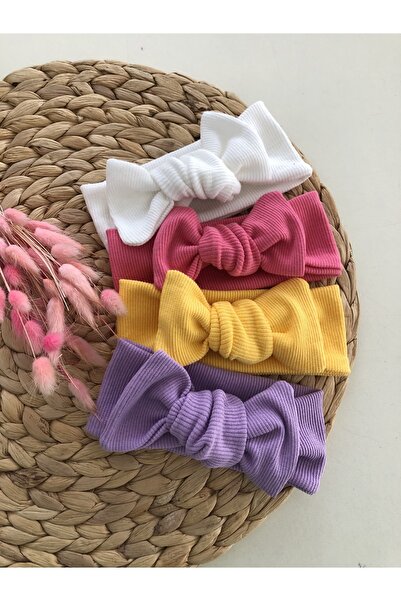 ALYAKİDS Kız Bebek 4 Lü Ribana Bandana Seti