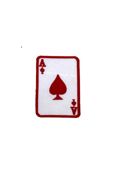 X-SHOP Beyaz Ace Maça As Patches Arma Peç Kot Yaması