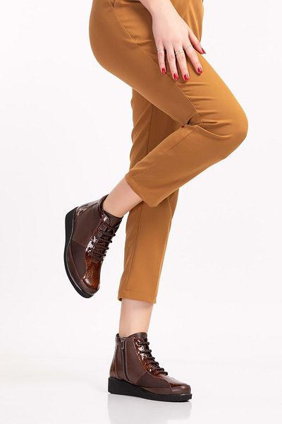 Gondol Genuine Leather Anatomical Sole Special Boots for Bone Protrusion Ert.3870 - Brown - 39